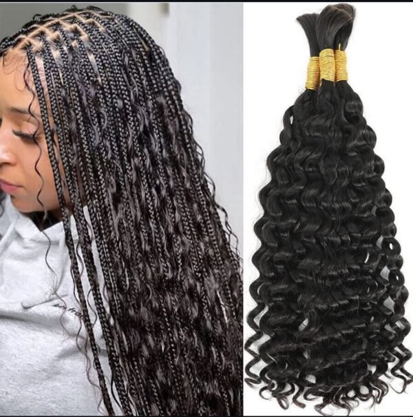 Human Hair Bulk Braiding Hair ( Boho et Knotless braids)